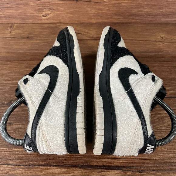 Nike Dunk Low Premium QS BG Premium Size 4Y (Women’s 5.5) Shoes Faux Fur Panda - Picture 3 of 11
